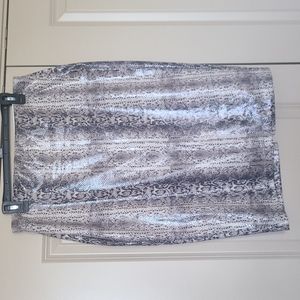 5/$28 Express faux snakeskin skirt